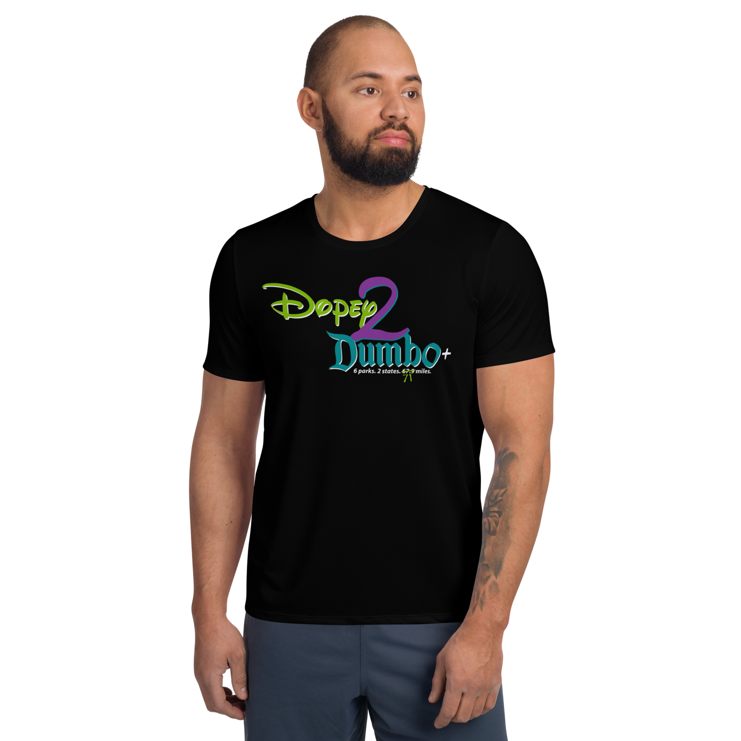 Dopey2Dumbo "plus" Men's Athletic T-shirt
