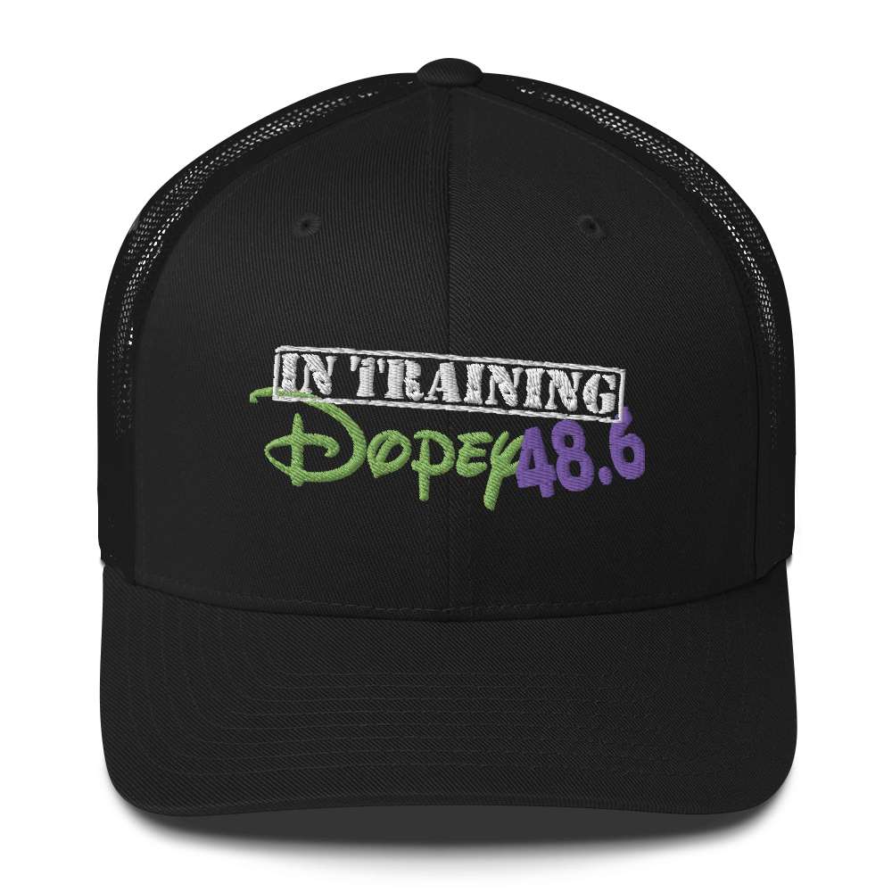 runDopey™ - Dopey IN TRAINING - 48.6 - 6-Panel Mesh Trucker Cap