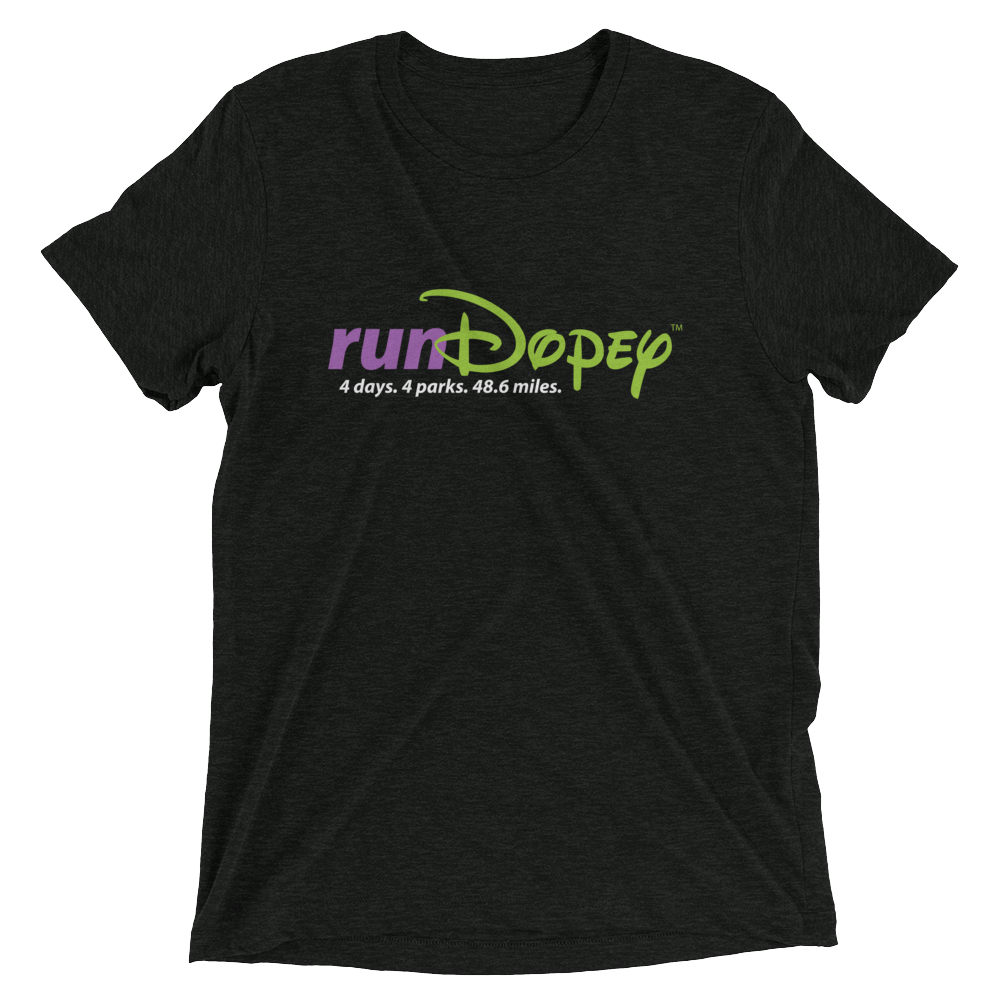 runDopey™ Unisex Tri-Blend Bella+Canvas t-shirt