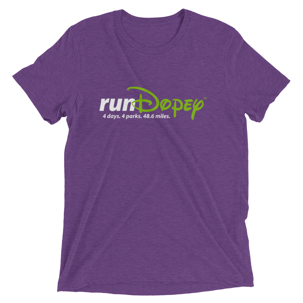 runDopey™ Unisex Tri-Blend Bella+Canvas t-shirt