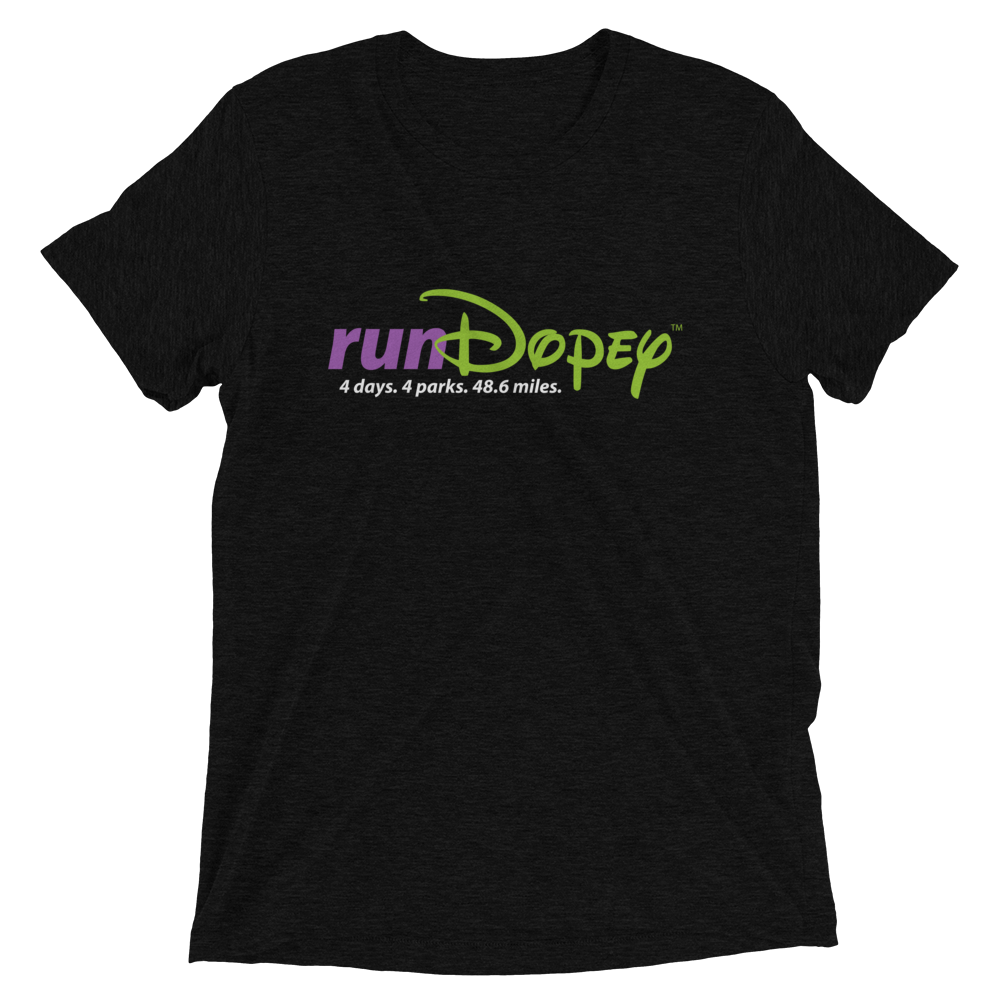 runDopey™ Unisex Tri-Blend Bella+Canvas t-shirt
