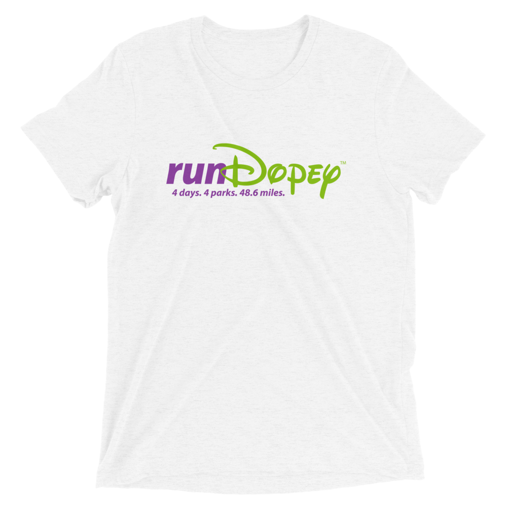 runDopey™ Unisex Tri-Blend Bella+Canvas t-shirt