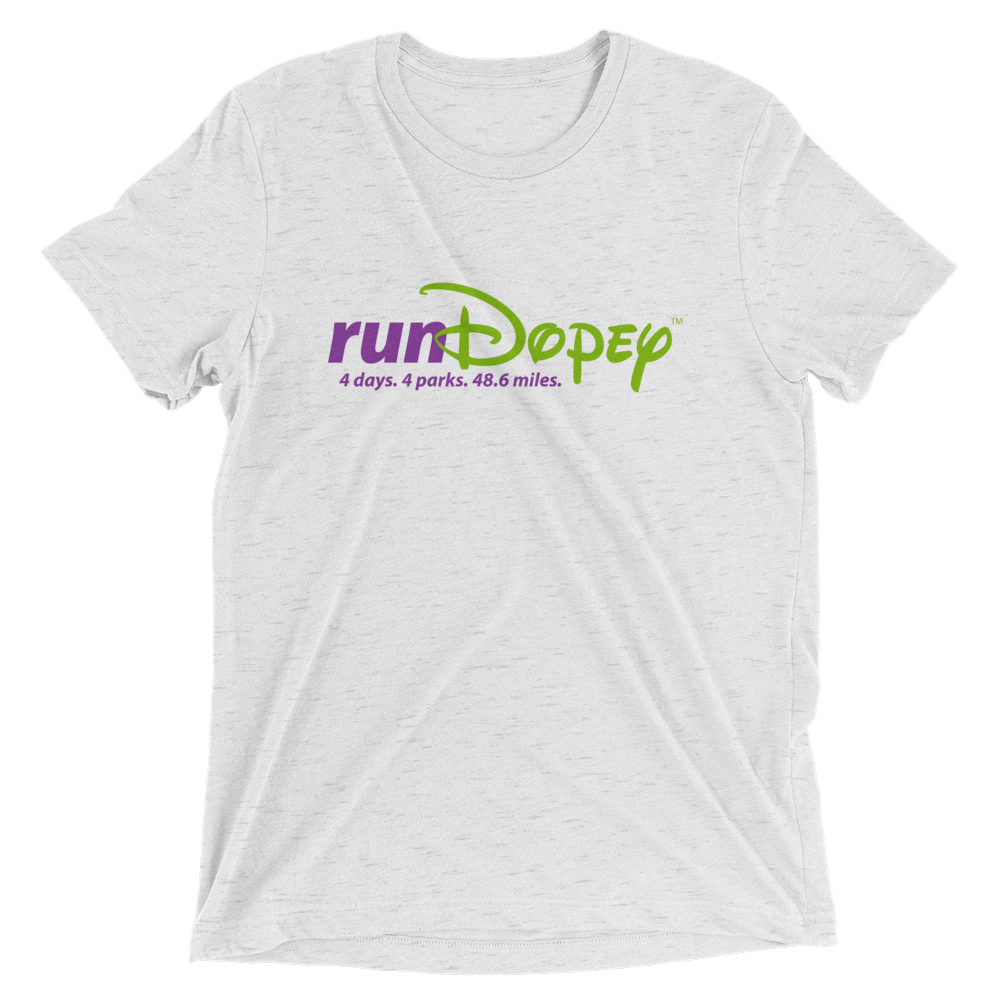 runDopey™ Unisex Tri-Blend Bella+Canvas t-shirt
