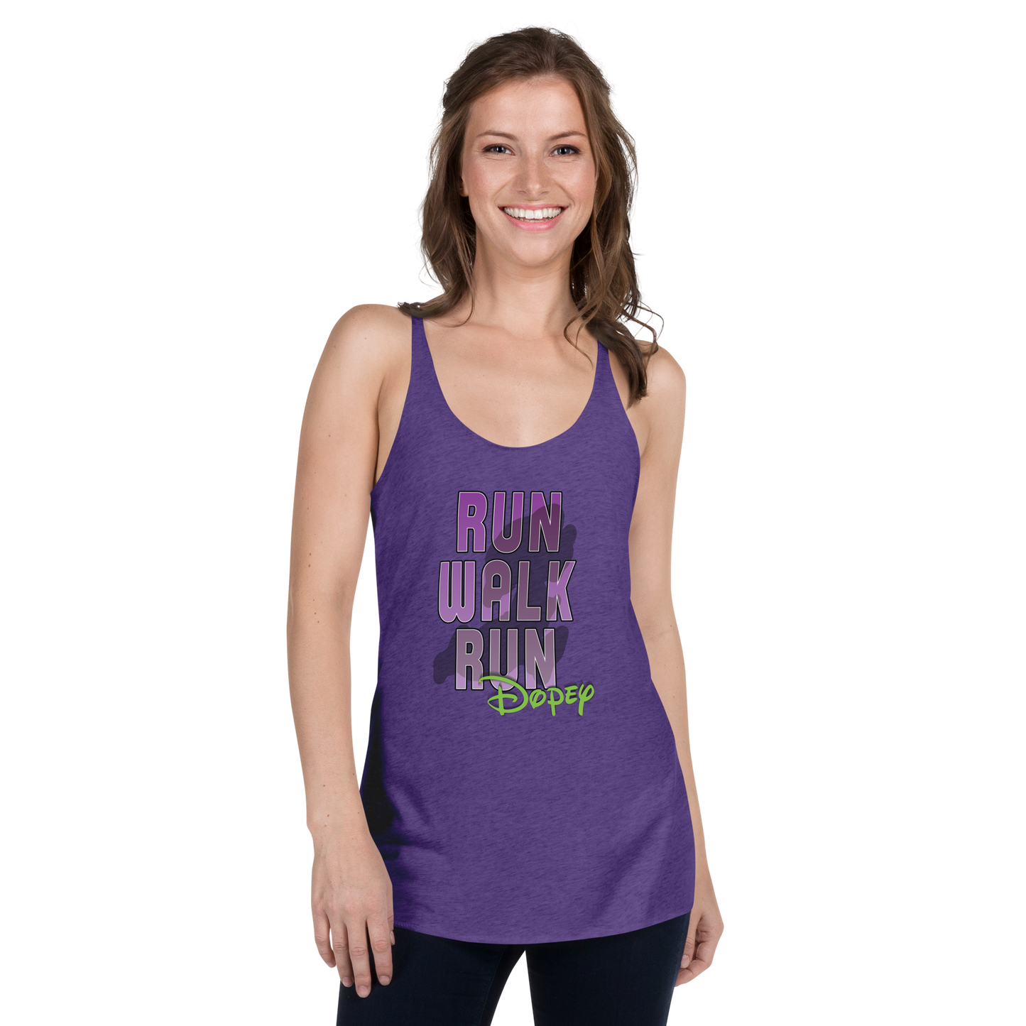 Run-Walk-RunDopey™ - Runner Makes Frequent Stops - Next Level Apparel Women's Racerback Tank