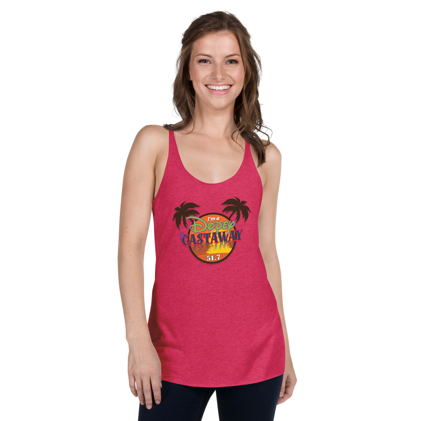 Dopey Castaway - Next Level Apparel Women's Racerback Tank