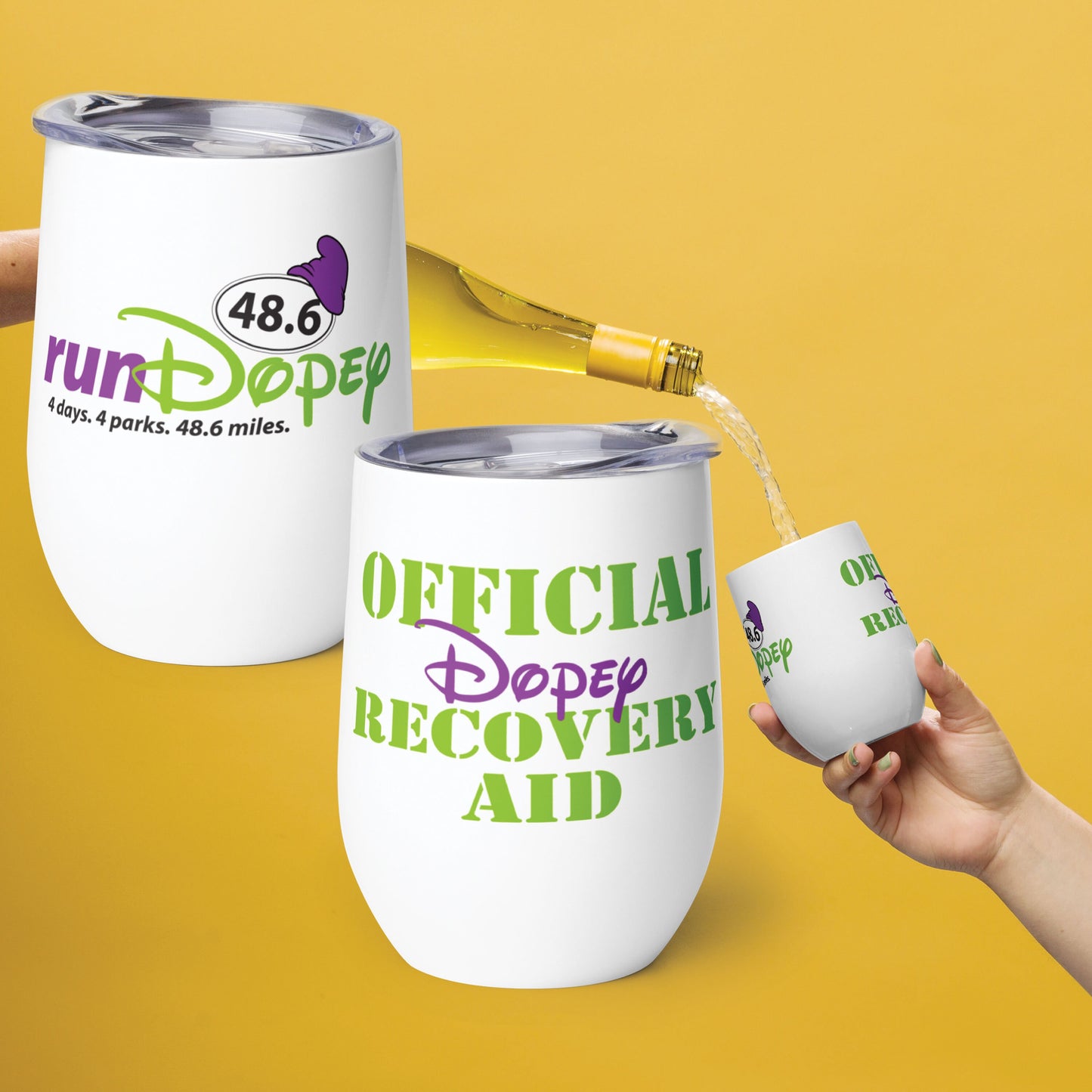 OFFICIAL Dopey Recovery Aid - Stainless Steel - 12oz Stemless Wine tumbler