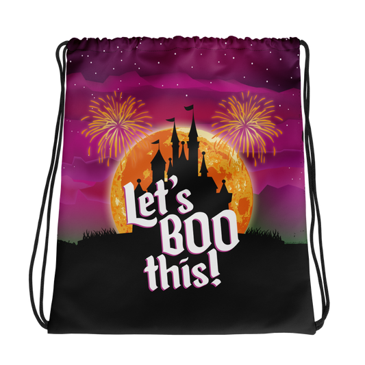 Let's BOO This - Not-So-Scary Halloween Drawstring bag