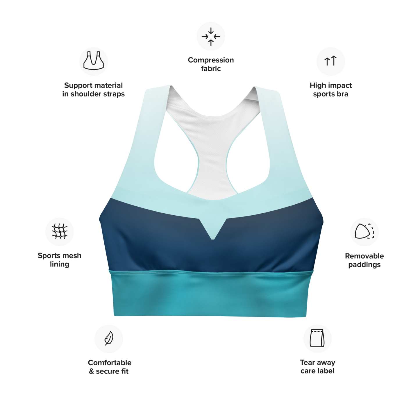 Sea Princess Longline sports bra