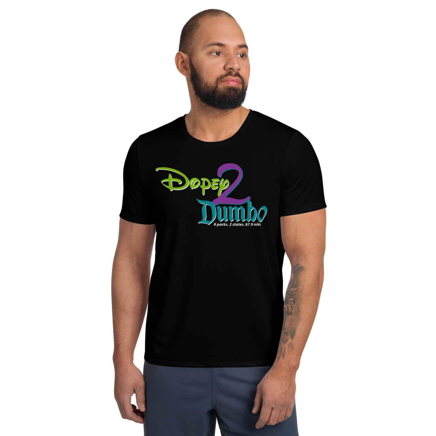 Dopey2Dumbo Men's Athletic T-shirt