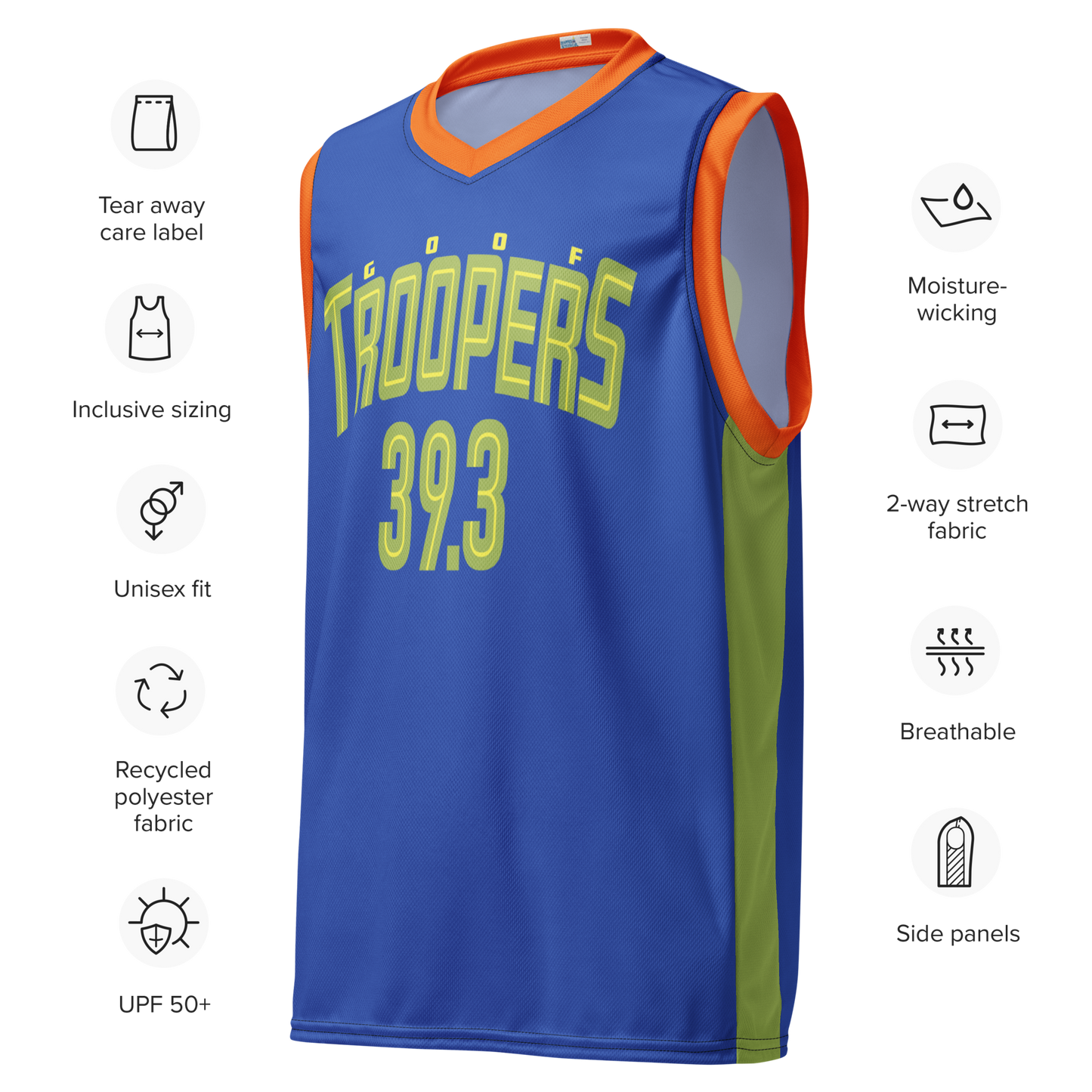 Goof Troopers 39.3 Recycled unisex sports jersey