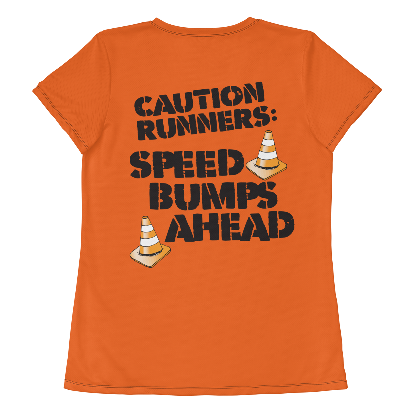 runTheParks - Caution Runners: Speed Bumps Ahead - Custom Women's MaxDri Athletic T-shirt