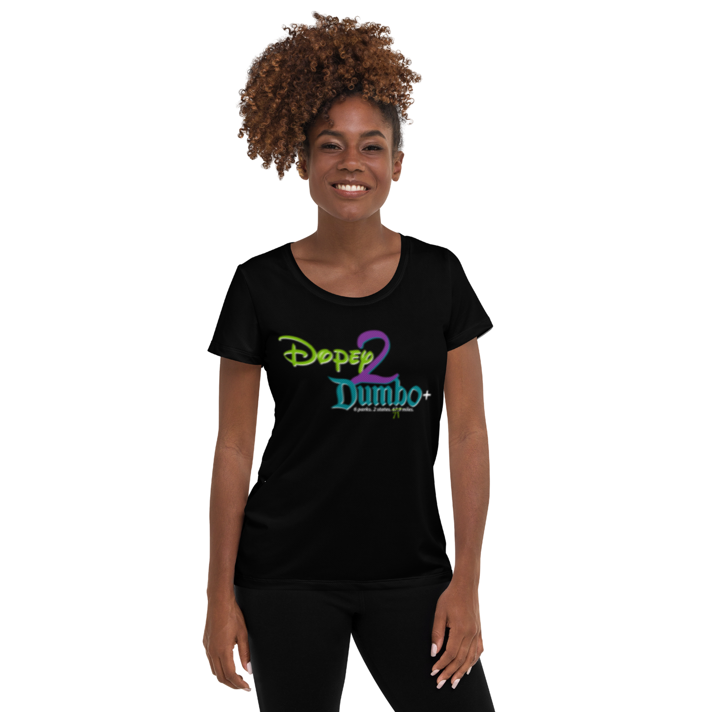 Dopey2Dumbo "plus" Women's Athletic T-shirt