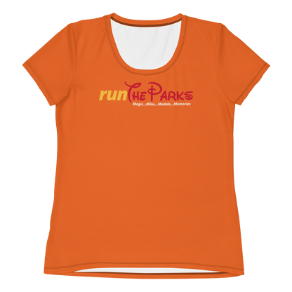 runTheParks - Caution Runners: Speed Bumps Ahead - Custom Women's MaxDri Athletic T-shirt