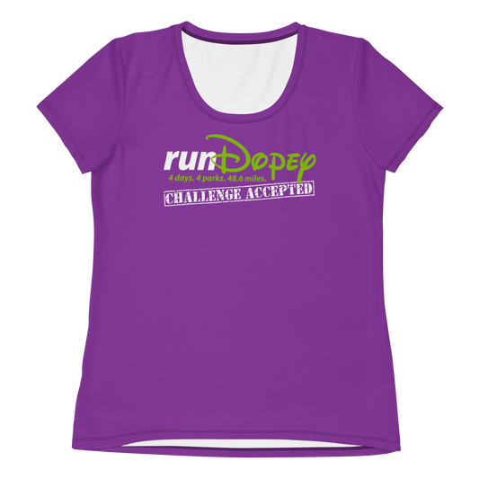 runDopey™ - Challenge ACCEPTED - Women's MaxDri Athletic T-shirt