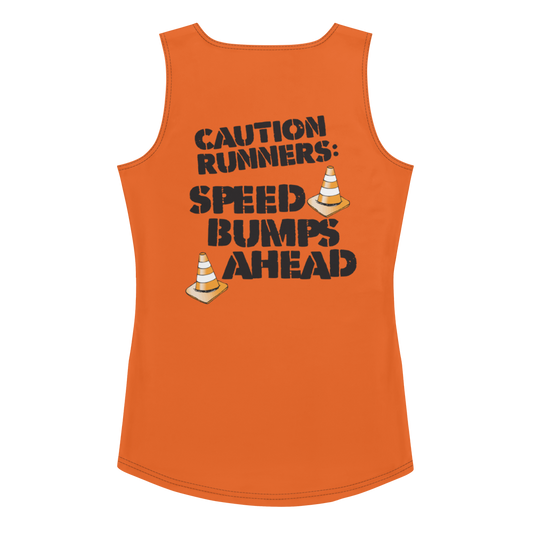 runTheParks - Caution Runners - Speed Bumps Ahead - Women's athletic Tank Top