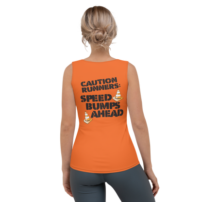 runTheParks - Caution Runners - Speed Bumps Ahead - Women's athletic Tank Top