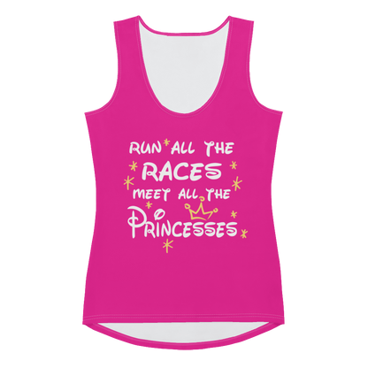 Run All The Races - Meet All The Princesses - Women's Athletic Tank Top