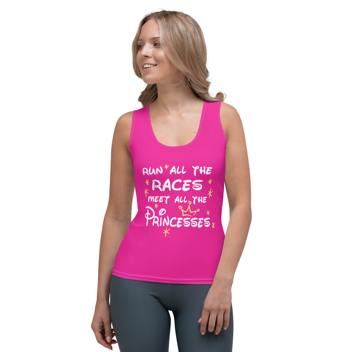 Run All The Races - Meet All The Princesses - Women's Athletic Tank Top