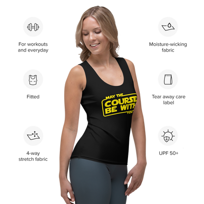 May The COURSE Be With You - Women's Athletic Tank Top