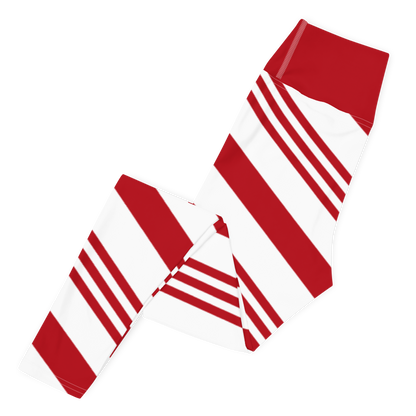 Noelle Inspired Candy Cane - Yoga Leggings