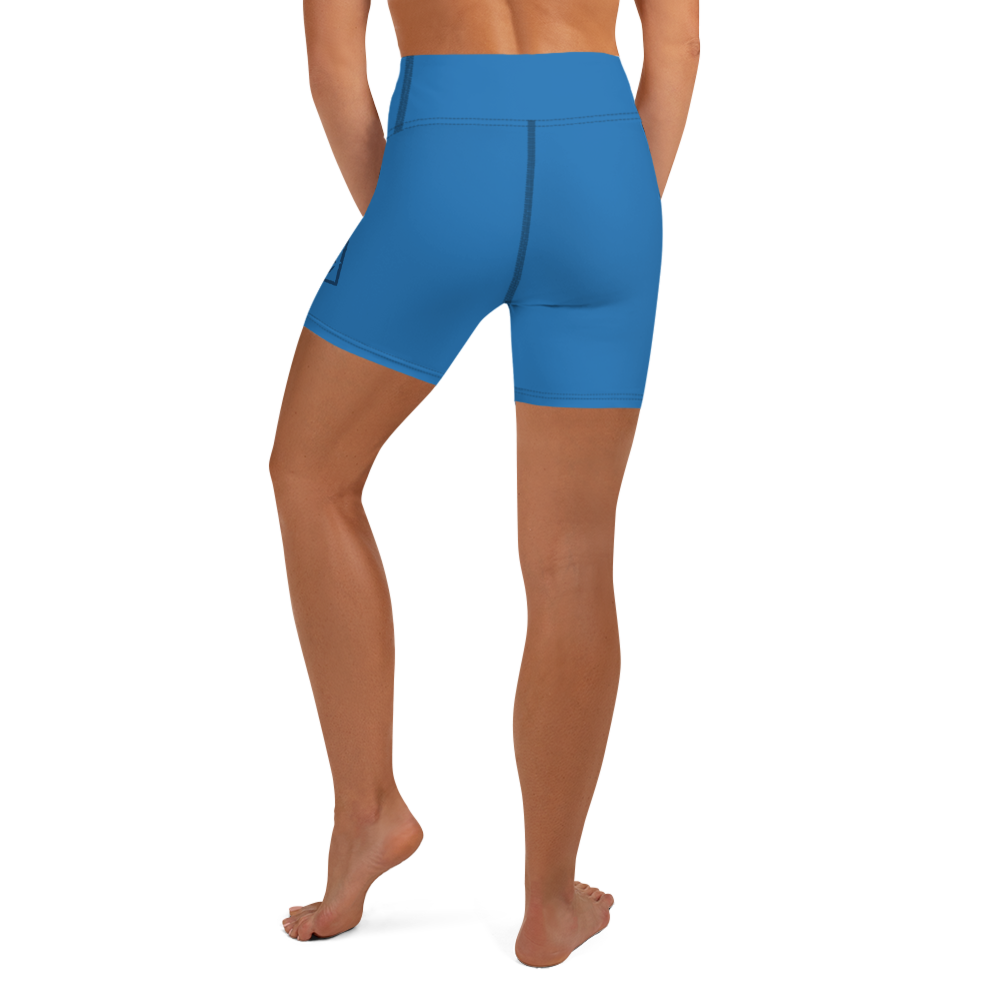 Experimental Blue Yoga Shorts (with inside pocket)