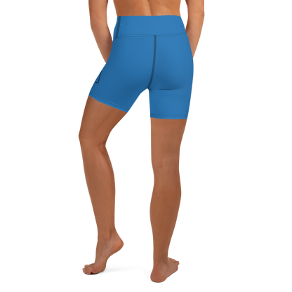 Experimental Blue Yoga Shorts (with inside pocket)