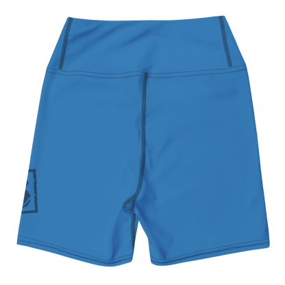 Experimental Blue Yoga Shorts (with inside pocket)