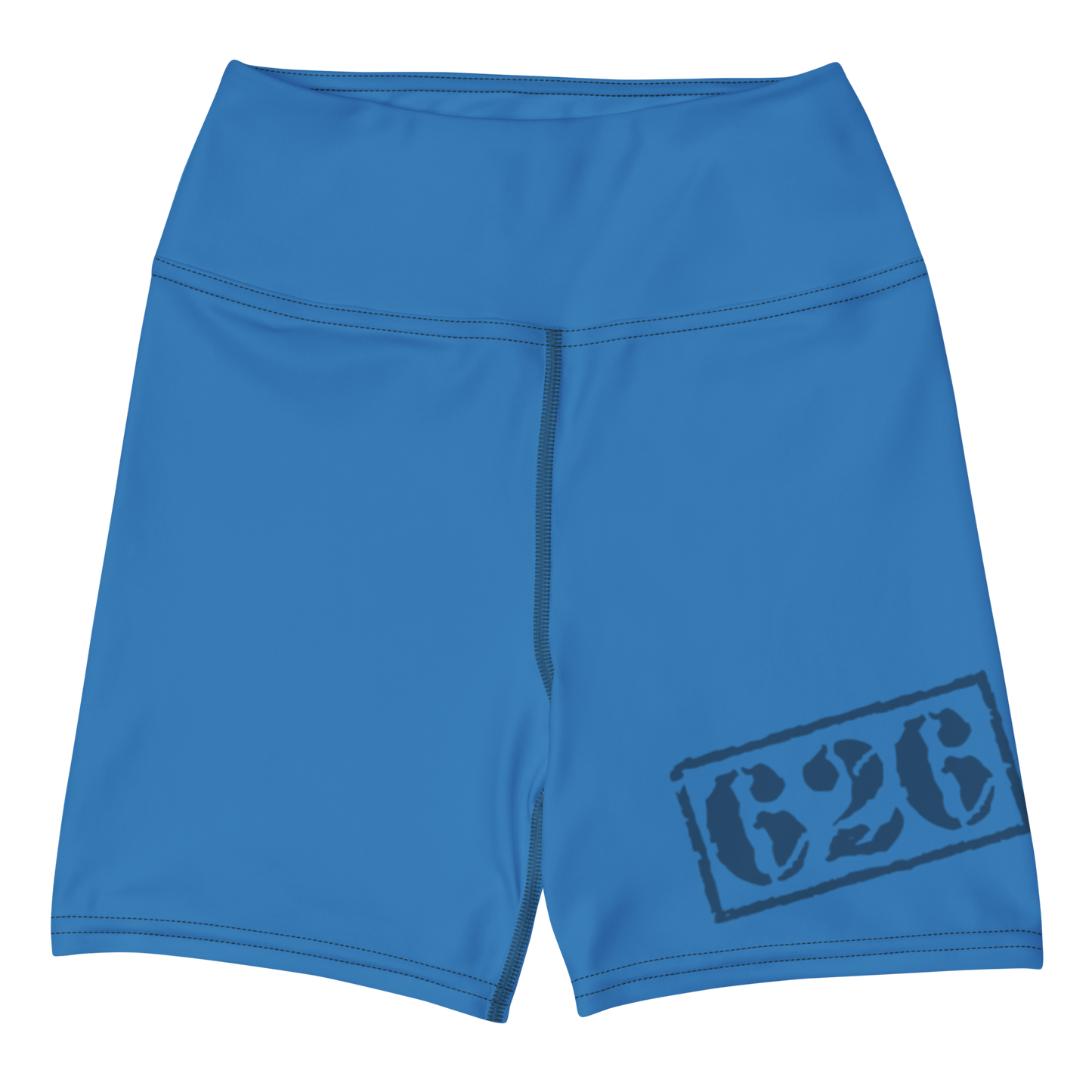 Experimental Blue Yoga Shorts (with inside pocket)