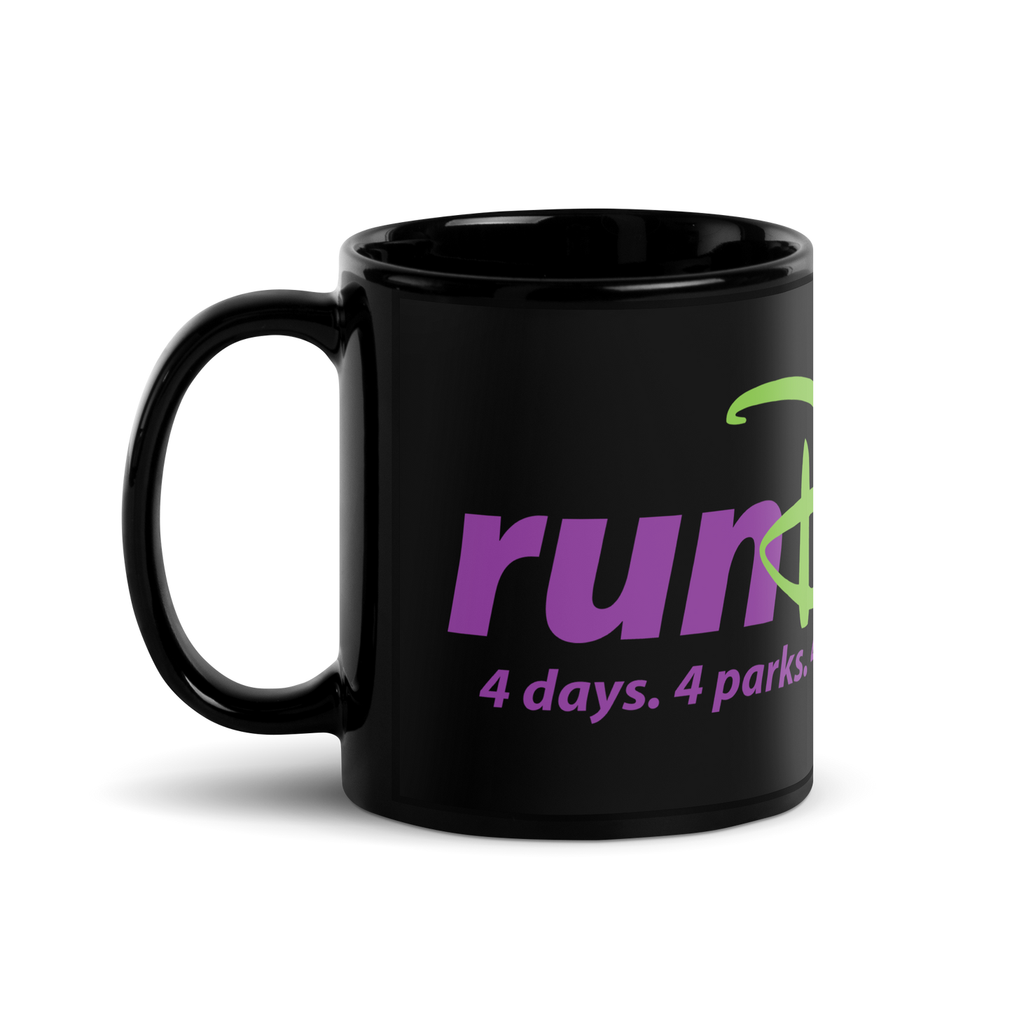 runDopey™ Black Glossy Mug