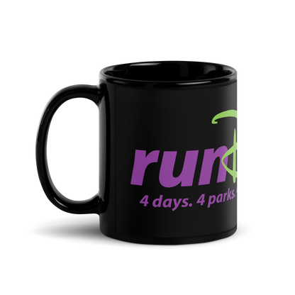 runDopey™ Black Glossy Mug