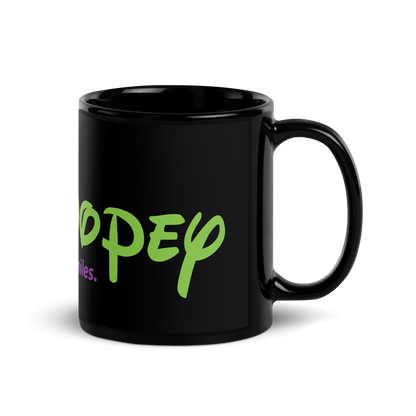 runDopey™ Black Glossy Mug