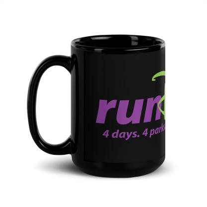 runDopey™ Black Glossy Mug