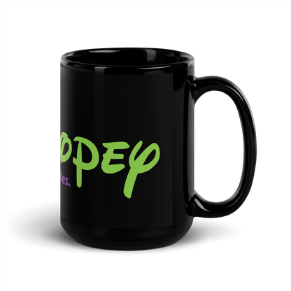 runDopey™ Black Glossy Mug