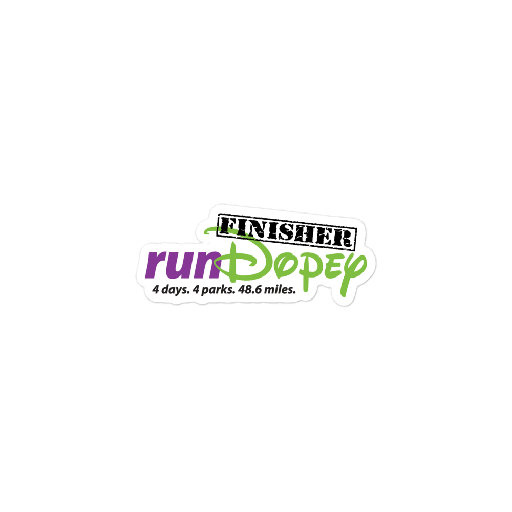 runDopey™ - FINISHER - Indoor/Outdoor Adhesive Vinyl Bubble-free stickers