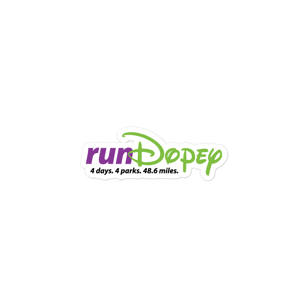 runDopey™ - Indoor/Outdoor Adhesive Vinyl - Bubble-free stickers