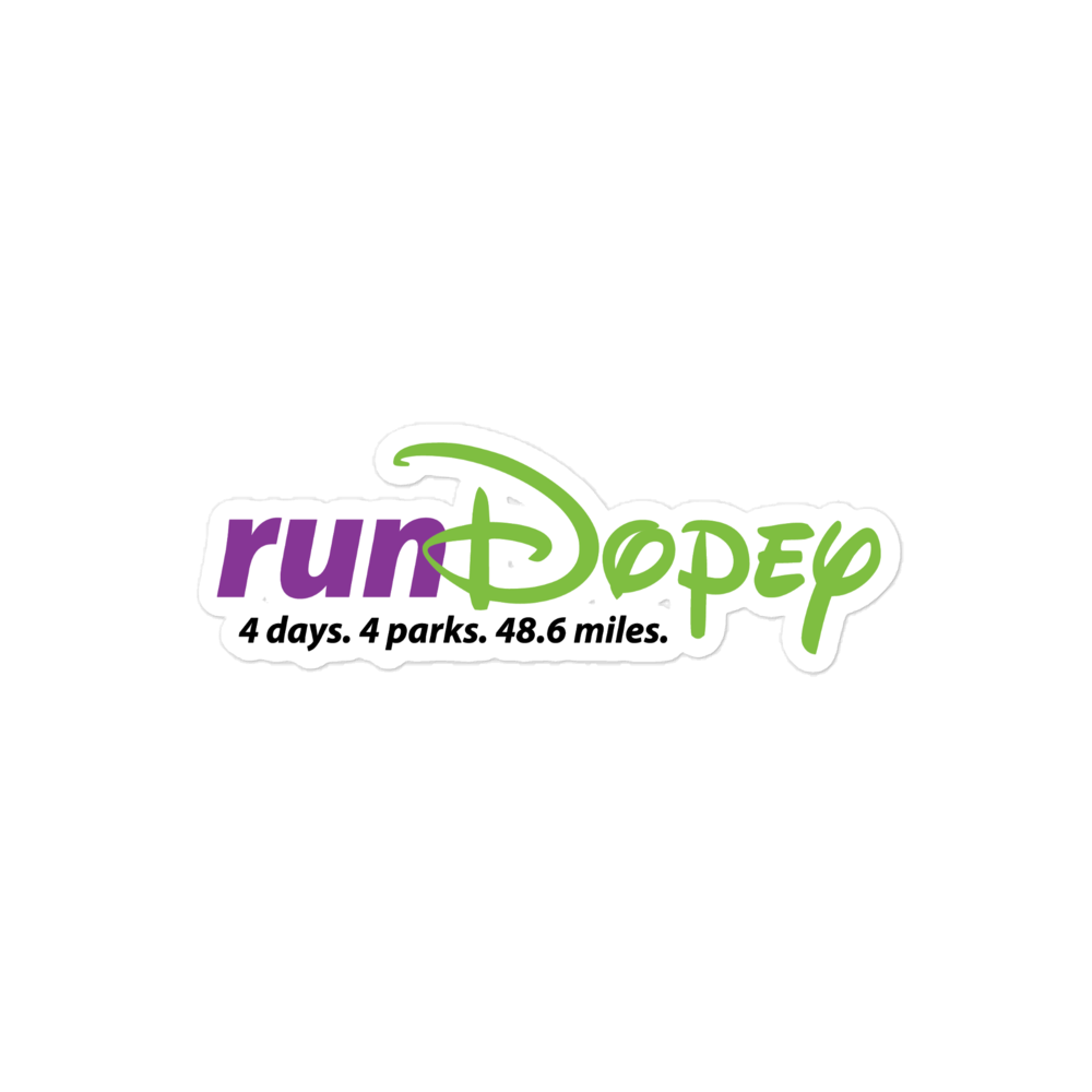 runDopey™ - Indoor/Outdoor Adhesive Vinyl - Bubble-free stickers