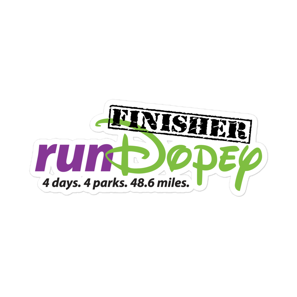 runDopey™ - FINISHER - Indoor/Outdoor Adhesive Vinyl Bubble-free stickers