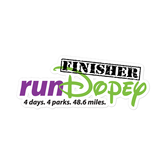 runDopey™ - FINISHER - Indoor/Outdoor Adhesive Vinyl Bubble-free stickers