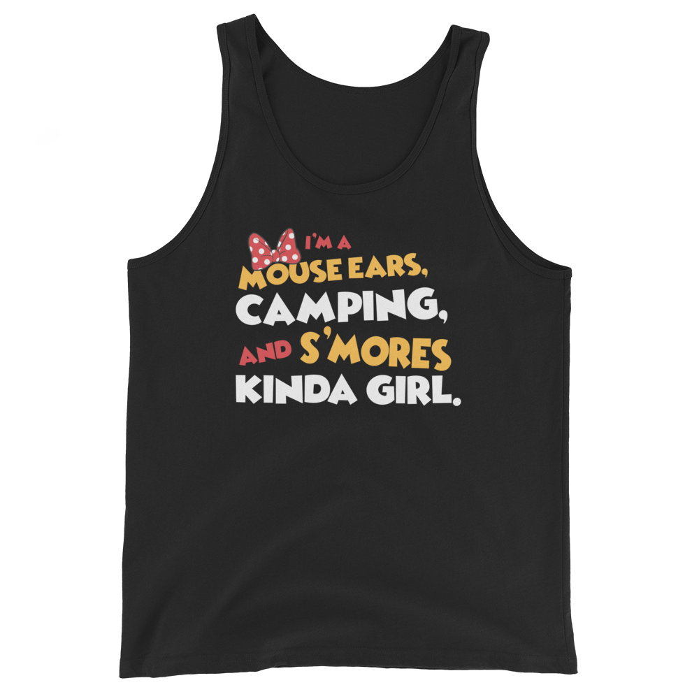 I'm A Mouse Ears, Camping, and S'mores Kinda Girl - Bella + Canvas 3480 Unisex Tank Top