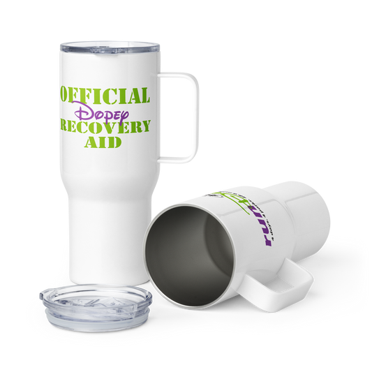 runDopey™ Official Recovery Aid  25oz Travel mug with handle