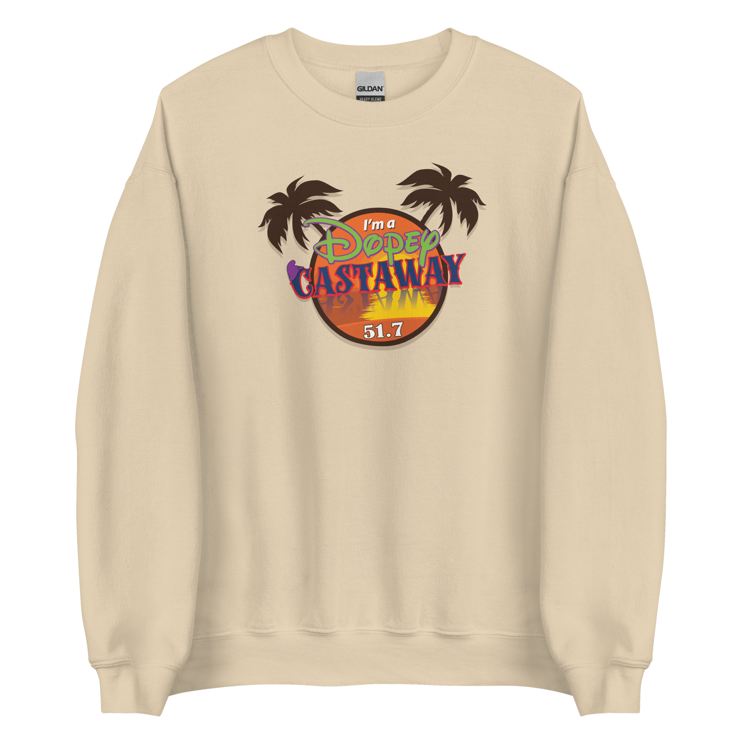 Dopey Castaway Gildan Unisex Sweatshirt