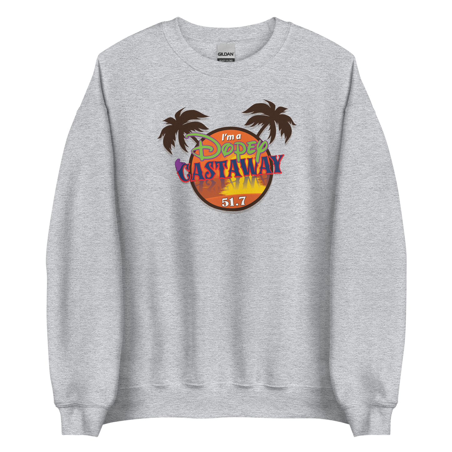 Dopey Castaway Gildan Unisex Sweatshirt