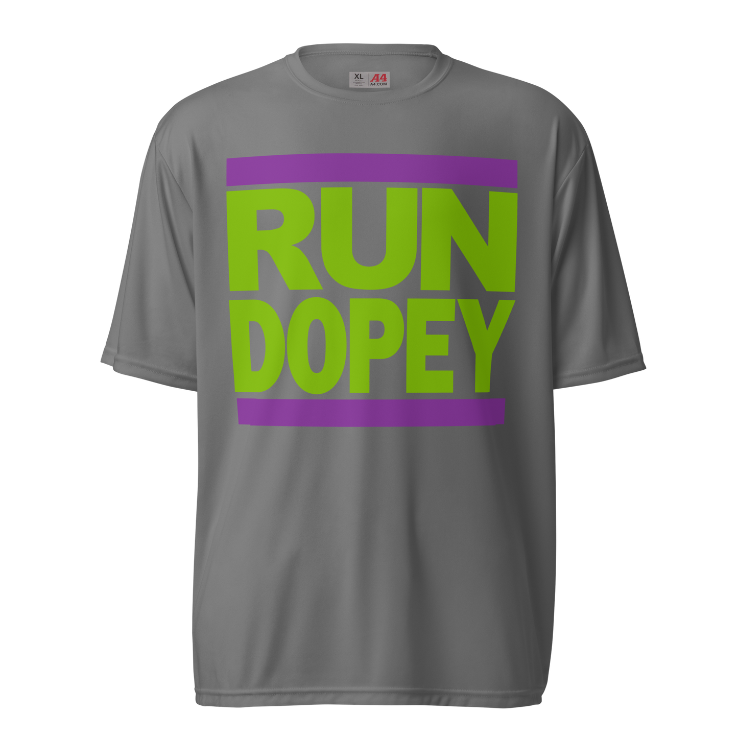 Run Dopey Old Skool Unisex A4 performance crew neck t-shirt