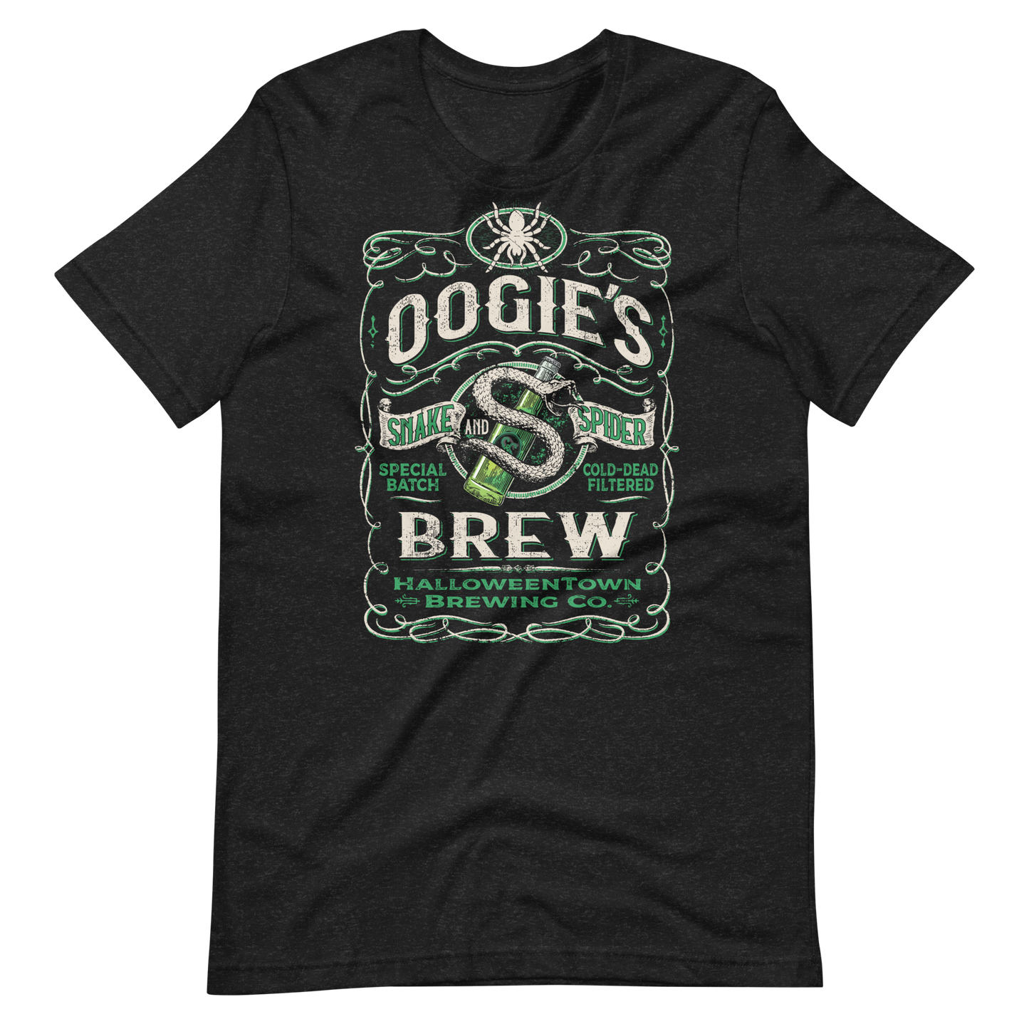 Oogie's Snake & Spider Brew - Oogie Boogie Inspired - Bella + Canvas Premium Short-Sleeve Unisex T-Shirt