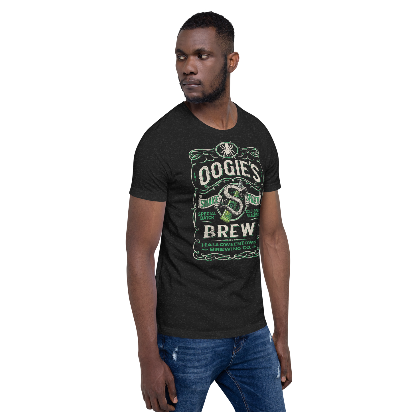 Oogie's Snake & Spider Brew - Oogie Boogie Inspired - Bella + Canvas Premium Short-Sleeve Unisex T-Shirt