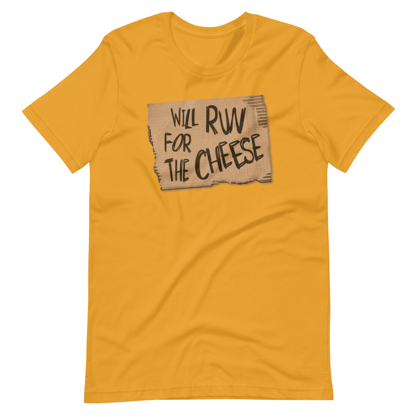 Will Run For The CHEESE - runTheParks - Bella+Canvas Unisex Staple T-Shirt