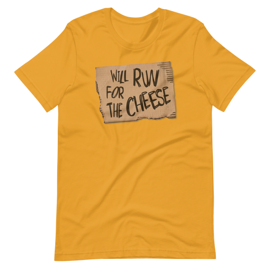 Will Run For The CHEESE - runTheParks - Bella+Canvas Unisex Staple T-Shirt