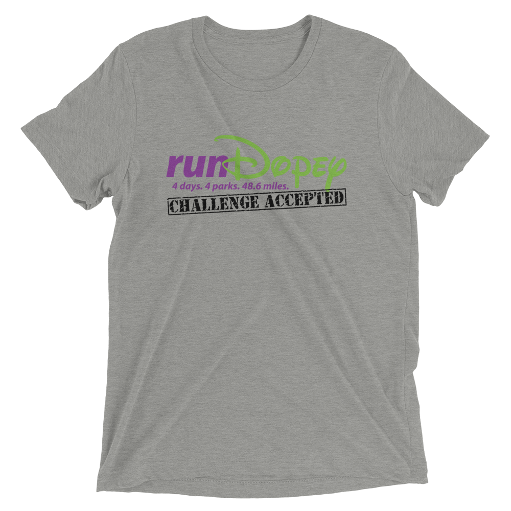 runDopey™ - Challenge Accepted - THE ORIGINAL - Bella+Canvas TriBlend Unisex Short sleeve t-shirt