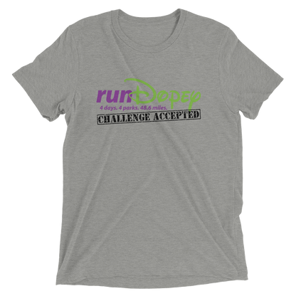 runDopey™ - Challenge Accepted - THE ORIGINAL - Bella+Canvas TriBlend Unisex Short sleeve t-shirt