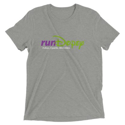 runDopey™ Unisex Tri-Blend Bella+Canvas t-shirt